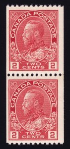 Canada Scott 132 Coil Pair Mint NH OG  Lot AB3001