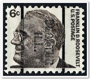 SC#1284a 6¢ Roosevelt Precancel (Decatur, IL) Tagged OG 