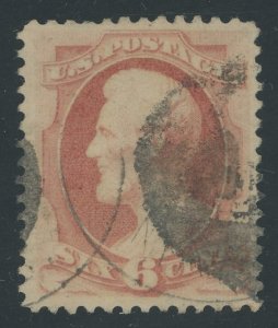 USA 186 - 6 cent Dull Pink on Soft Porous Paper - VF Used