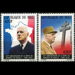 MALI 1980 - Scott# C403-4 De Gaulle Set of 2 NH