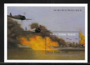 Sierra Leone 1422 World War II Movies Tora Tora Tora s.s. MNH