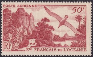 French Polynesia 1948 Sc C17 air post MLH* light crease