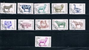 Bulgaria 3581-91 Used Farm Animals (B0017)