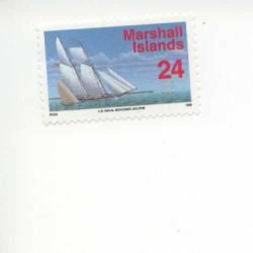 1993 Marshall Islands US Naval Schooner (Scott 447) MNH