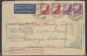 Germany 1933 Europa 10.7 14.7.1935 Double Catapult Cover Airmail Cachet 103309