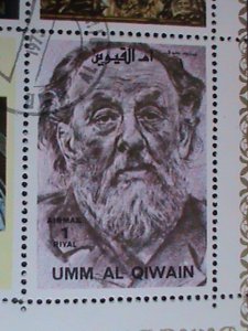 ​UNN AL QIWAIN STAMP:HISTORY OF SPACE  STAMPS CTO LARGE FULL SHEET VERY FINE