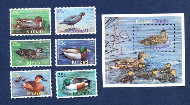 KIRIBATI - Scott 772-778  - FVF MNH - Birds, Ducks - 2001 