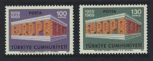 Turkey Europa CEPT 2v 1969 MNH SC#1799-1800 SG#2277-2278 MI#2124-2125