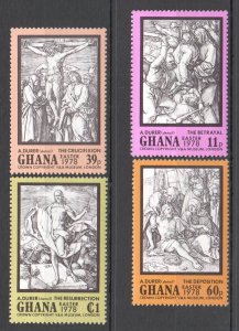 B0262 Ghana Art Paintings Albrecht Durer Easter 1978 #767-70 1Set Mnh