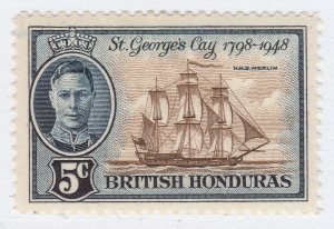 BRITISH HONDURAS 1949 5c MH* Stamp A30P16F42007-