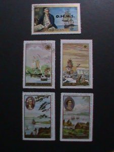 COOK ISLANDS 1968 SC#233-6 BICENTENARY OF CAPT. COOK 1ST VOYAGE -CTO SET VF