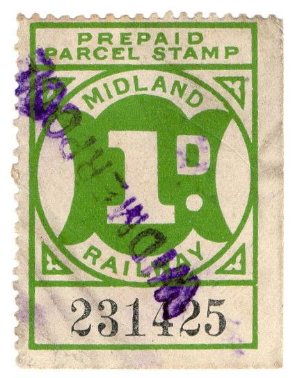 (I.B) Midland Railway : Prepaid Newspaper Parcel 1d (Widmerpool)