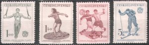 Czechoslovakia Scott #466-469 1951 MNH