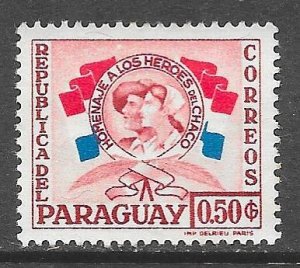 Paraguay 515: 50c Chaco Soldier and Nurse, unused, NG, F-VF