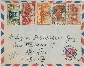 24188 - AOF \ SENEGAL - POSTAL HISTORY - Airmail LETTER to Italy PALMS-