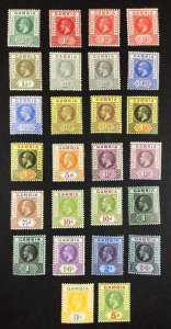 MOMEN: GAMBIA SG #86-102 1912/22 MINT OG H £280 LOT #68004