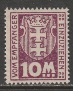 1923 Danzig - Sc J21 - MH VF - 1 single - Danzig Coat of Arms