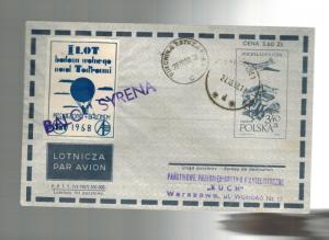 1958 Syrena Poland Balloon Cover Airmail