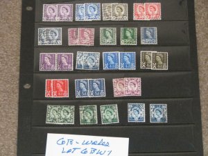 Great Britain, Wales-Machins, used with some duplication