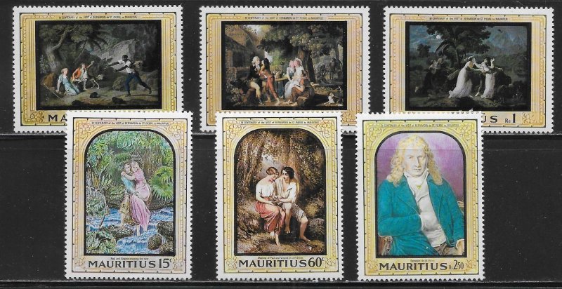 Mauritius 333-338 Paintings set MNH 2022 Scott c.v. $5