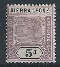 Sierra Leone #41 Mint No Gum 5p Queen Victoria