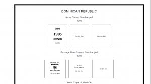 DOMINICAN REPUBLIC STAMP ALBUM PAGES 1865-2011 (281 PDF digital pages)