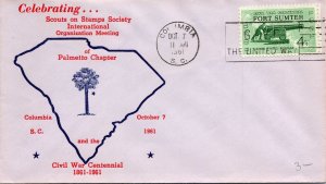 INTERNATIONAL MEETING SCOUTS ON STAMPS SOCIETY PALMETTO CHAPTER CACHET 1961