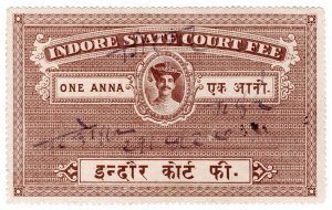 (I.B) India (Princely States) Revenue : Indore State Court Fee 1a