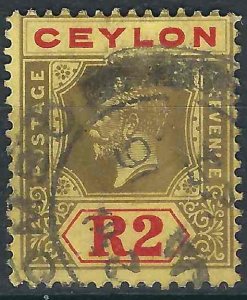Ceylon 242 SG 355 1R Die II Used F/VF 1923 SCV $15.00