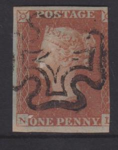 Great Britain 1841 QV 1d Red Brown Sc#3 Imperf Used NL