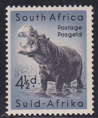 South Africa # 206, Hippopotamus, Hinged