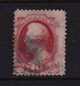 1870 Lincoln Sc 148 used 6c carmine single stamp CV $22.50 (AH