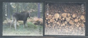 Estonia Sc 670-671 2011 Europa , Year of Forests, stamp set mint NH