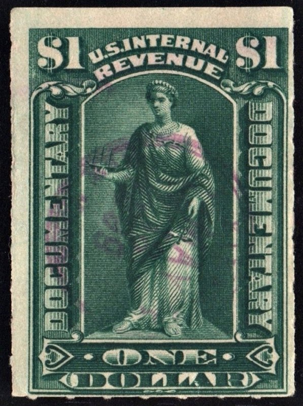 R173 $1.00 Documentary Stamp (1898) Used/CDS