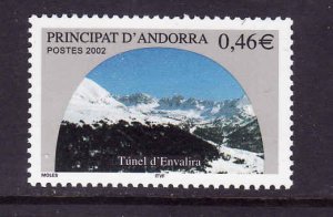 French Andorra-Sc#562-unused NH set-Envalira tunnel-2002-