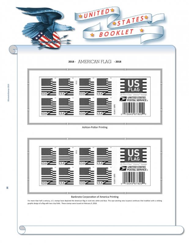 2018 U.S. Regular Issue Singles COMPLETE Supplement (Similar to White Ace)