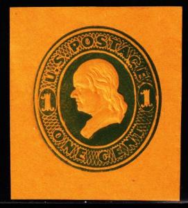 #U116 Franklin Cut Square (Orange) -  Mint
