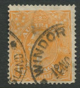 Australia - Scott 66 - KGV Head -1926 - Used - Wmk 203 - 1/2p Stamp