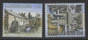 LUXEMBOURG SG1455/6 1997 WATER MILLS MNH