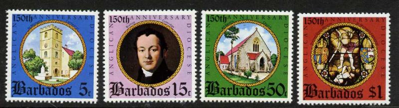 Barbados 420-3 MNH Anglican Diocese, Churches, St Michael's Cathedral