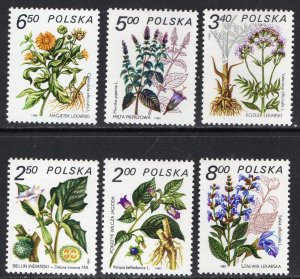 Thematic stamps poland 1980 MEDICINAL PLANTS 2692/7 mint