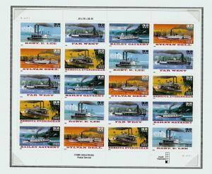SCOTT 3091 RIVERBOATS 32ct 20 STAMP SHEET