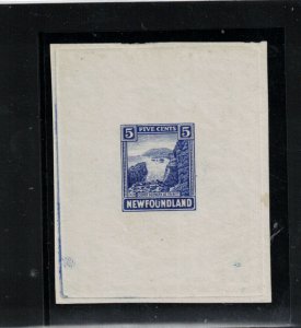 Newfoundland #135DP Extra Fine Large Die Proof In Deep Blue On White Wove