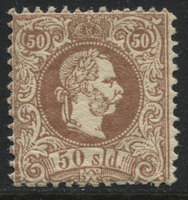 Austria Offices Turkish Empire 1867 50 soldi brown unmounted mint NH perf 12(JD)