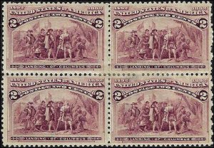 231 Mint,OG,HR... Block of 4... SCV $55.00