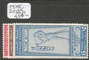 Egypt 1925 SG 123-5 MOG (5crq)