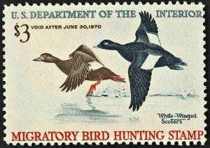 US #RW36 MNH OG Fine, 1969 Winged Scoters  Duck Hunting Stamp ( CAT $65 )