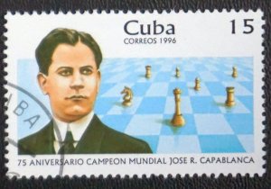 CUBA Sc# 3773  CHESS CHAMPION Jose Raul CAPABLANCA  15c 1996 used cto