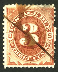 U.S. #J3 USED VERY LARGE THIN
