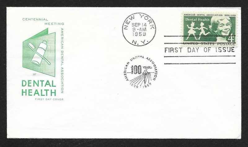 UNITED STATES FDC 4¢ Dental Health 1959 Farnam